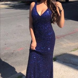 Blue Sequin Dress